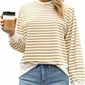 MACK JONNEY Women Striped T-Shirt || T-Shirt for Women || Full Sleeve T Shirt || T-Shirt-MACK640620